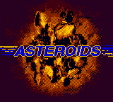 Asteroids title screen for GameBoy Color